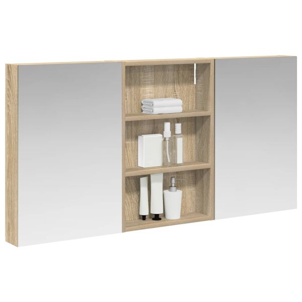 Комплект шкафове за баня с рафт 3 pcs 120 x 10,5 x 60,5 см