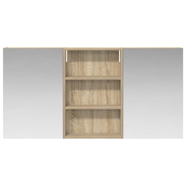 Комплект шкафове за баня с рафт 3 pcs 120 x 10,5 x 60,5 см