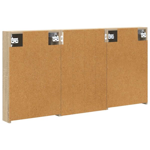 Комплект шкафове за баня с рафт 3 pcs 120 x 10,5 x 60,5 см