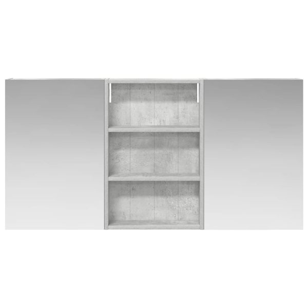 Комплект шкафове за баня с рафт 3 pcs 120 x 10,5 x 60,5 см