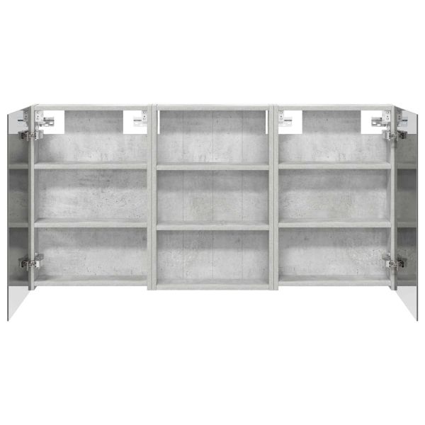 Комплект шкафове за баня с рафт 3 pcs 120 x 10,5 x 60,5 см