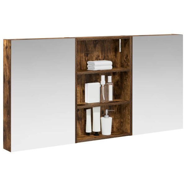 Комплект шкафове за баня с рафт 3 pcs 120 x 10,5 x 60,5 см