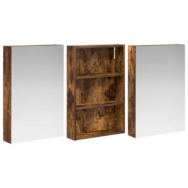 Комплект шкафове за баня с рафт 3 pcs 120 x 10,5 x 60,5 см