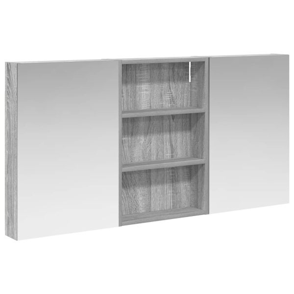 Комплект шкафове за баня с рафт 3 pcs 120 x 10,5 x 60,5 см