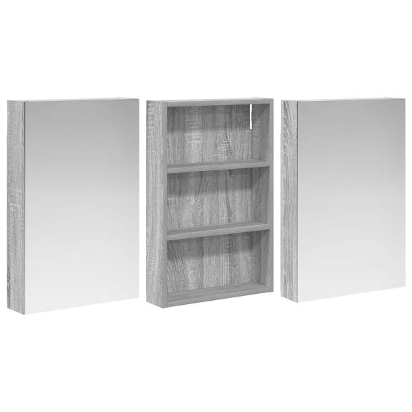 Комплект шкафове за баня с рафт 3 pcs 120 x 10,5 x 60,5 см