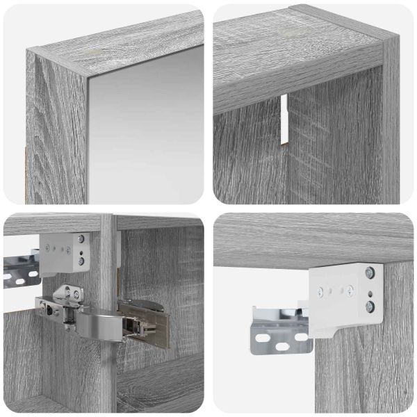 Комплект шкафове за баня с рафт 3 pcs 120 x 10,5 x 60,5 см