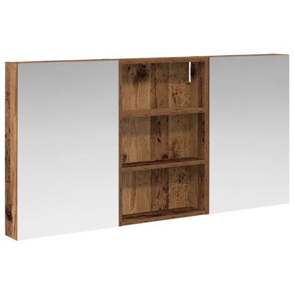 Комплект шкафове за баня с рафт 3 pcs 120 x 10,5 x 60,5 см