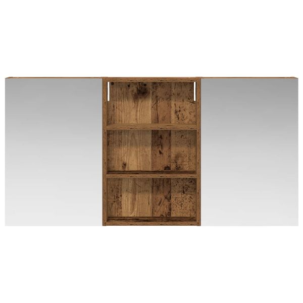 Комплект шкафове за баня с рафт 3 pcs 120 x 10,5 x 60,5 см