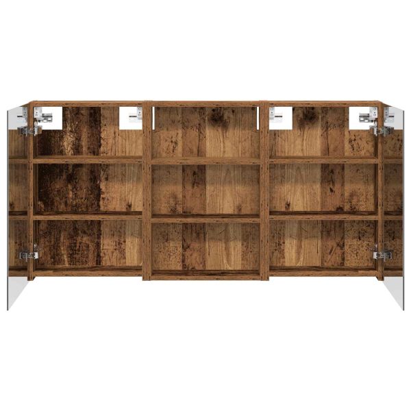 Комплект шкафове за баня с рафт 3 pcs 120 x 10,5 x 60,5 см