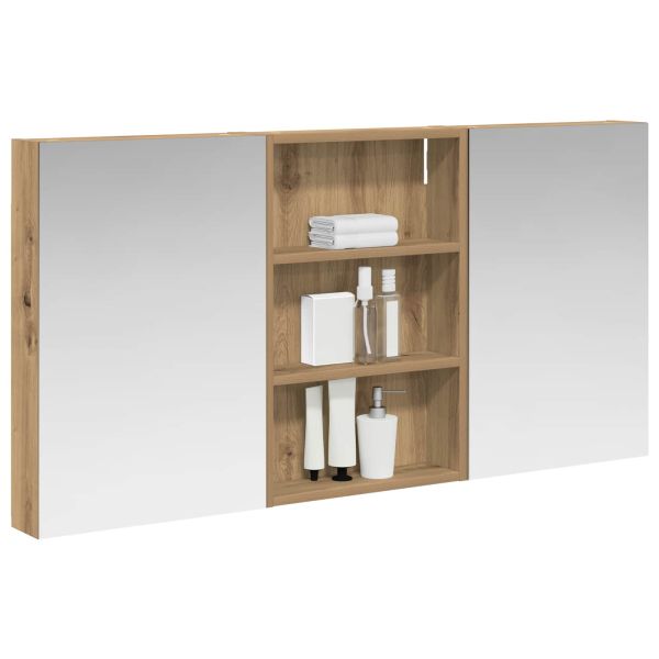 Комплект шкафове за баня с рафт 3 pcs 120 x 10,5 x 60,5 см