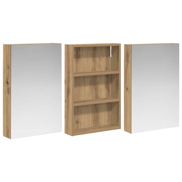 Комплект шкафове за баня с рафт 3 pcs 120 x 10,5 x 60,5 см