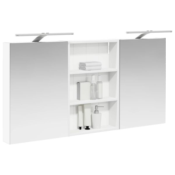 Комплект шкафове за баня с рафт 3 pcs 120 x 10,5 x 60,5 см