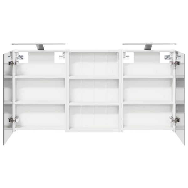 Комплект шкафове за баня с рафт 3 pcs 120 x 10,5 x 60,5 см