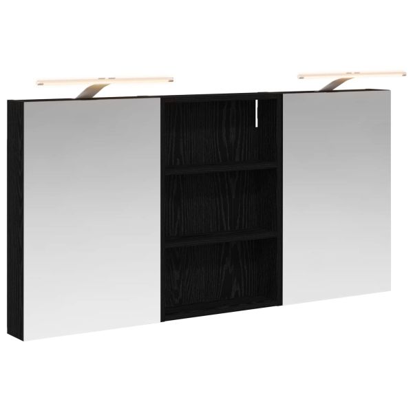 Комплект шкафове за баня с рафт 3 pcs 120 x 10,5 x 60,5 см