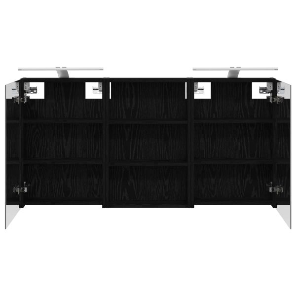 Комплект шкафове за баня с рафт 3 pcs 120 x 10,5 x 60,5 см