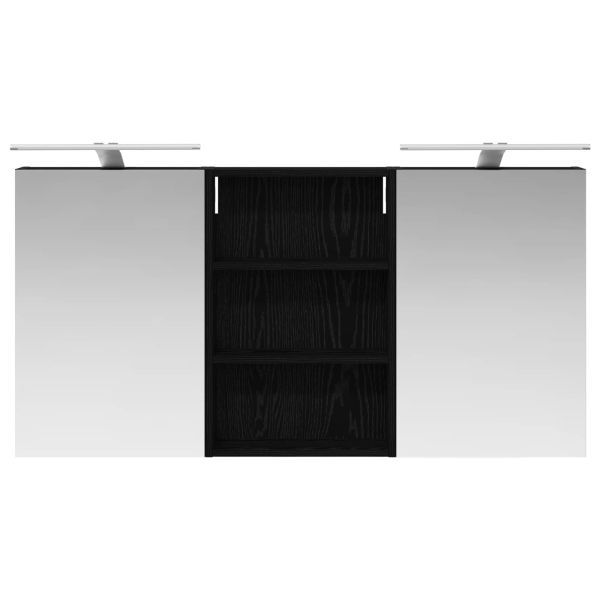 Комплект шкафове за баня с рафт 3 pcs 120 x 10,5 x 60,5 см