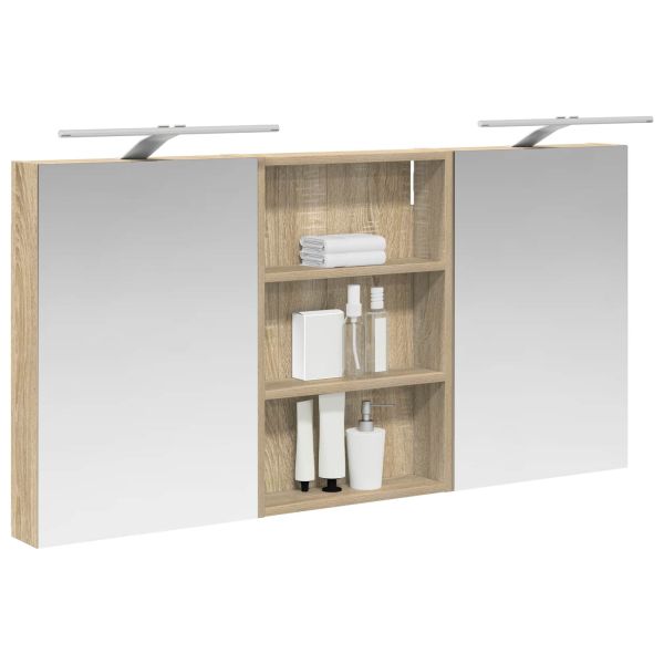 Комплект шкафове за баня с рафт 3 pcs 120 x 10,5 x 60,5 см