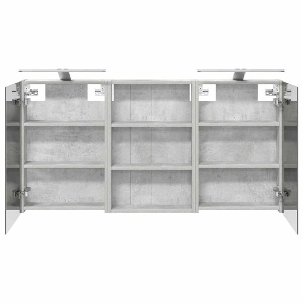 Комплект шкафове за баня с рафт 3 pcs 120 x 10,5 x 60,5 см