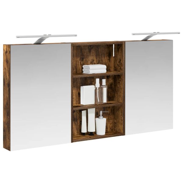 Комплект шкафове за баня с рафт 3 pcs 120 x 10,5 x 60,5 см