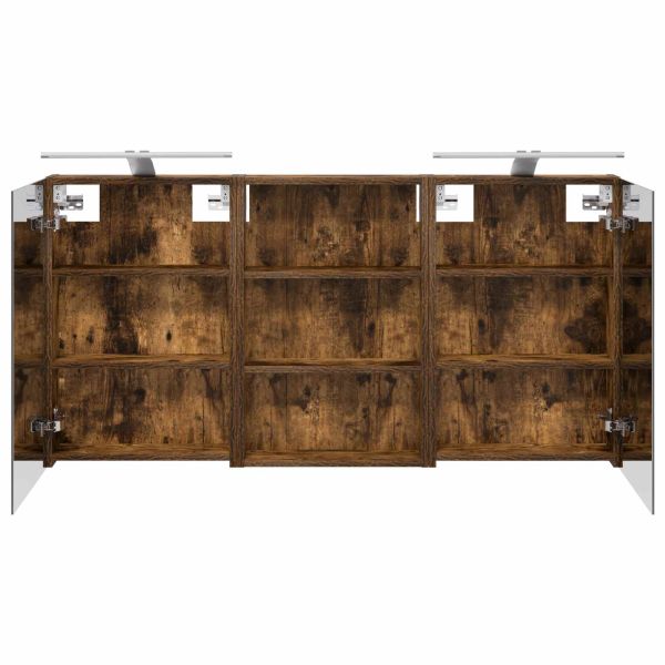 Комплект шкафове за баня с рафт 3 pcs 120 x 10,5 x 60,5 см