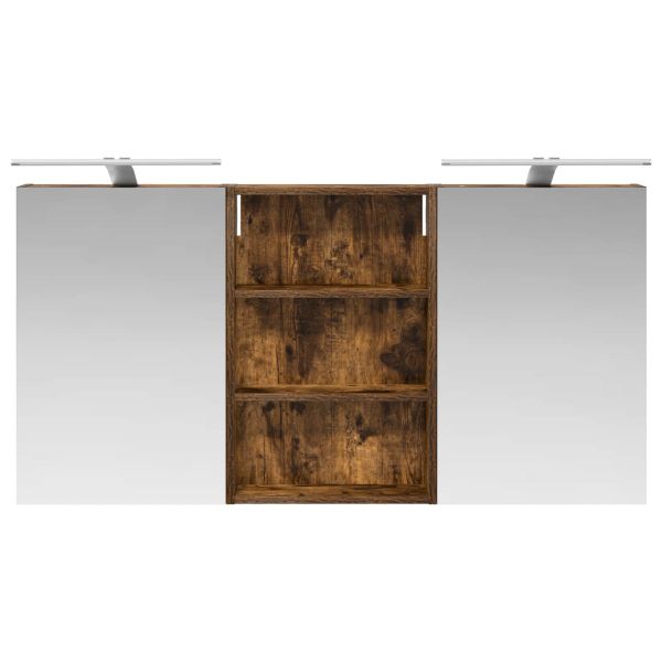 Комплект шкафове за баня с рафт 3 pcs 120 x 10,5 x 60,5 см