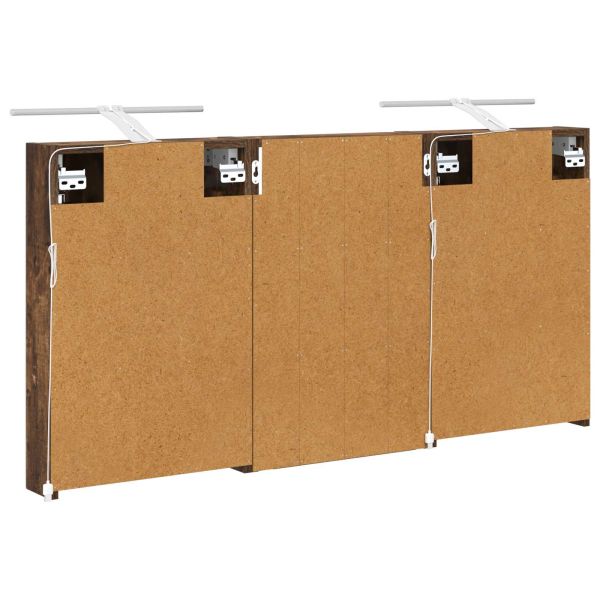 Комплект шкафове за баня с рафт 3 pcs 120 x 10,5 x 60,5 см