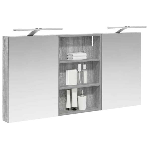 Комплект шкафове за баня с рафт 3 pcs 120 x 10,5 x 60,5 см