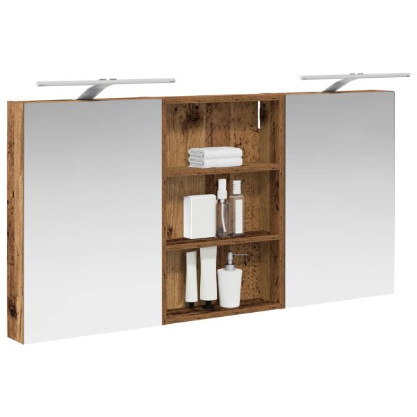 Комплект шкафове за баня с рафт 3 pcs 120 x 10,5 x 60,5 см