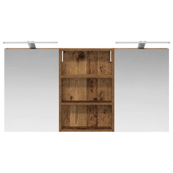 Комплект шкафове за баня с рафт 3 pcs 120 x 10,5 x 60,5 см