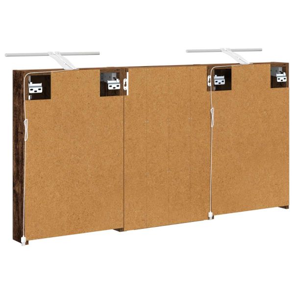 Комплект шкафове за баня с рафт 3 pcs 120 x 10,5 x 60,5 см