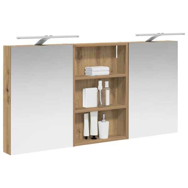 Комплект шкафове за баня с рафт 3 pcs 120 x 10,5 x 60,5 см