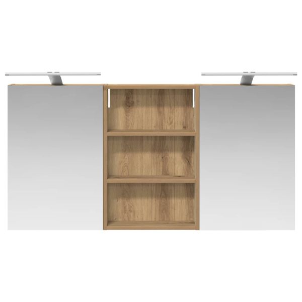 Комплект шкафове за баня с рафт 3 pcs 120 x 10,5 x 60,5 см