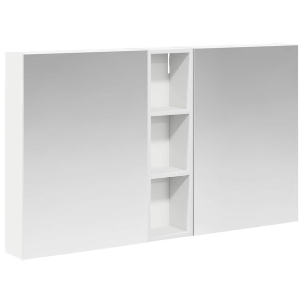 Комплект шкафове за баня с рафт 3 pcs 120 x 14,5 x 70 см