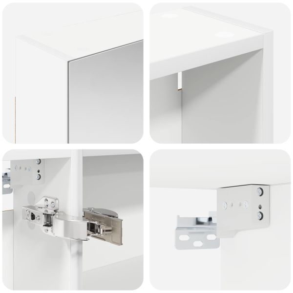 Комплект шкафове за баня с рафт 3 pcs 120 x 14,5 x 70 см