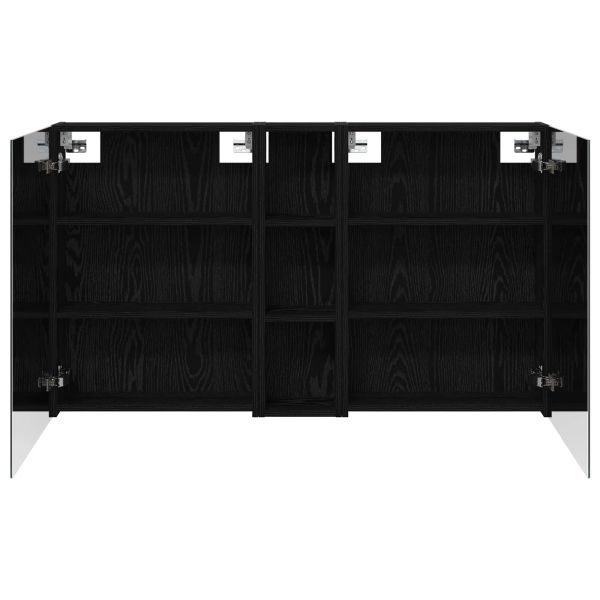 Комплект шкафове за баня с рафт 3 pcs 120 x 14,5 x 70 см