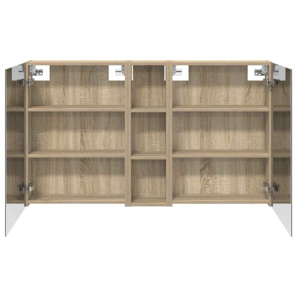 Комплект шкафове за баня с рафт 3 pcs 120 x 14,5 x 70 см