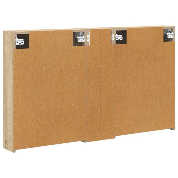 Комплект шкафове за баня с рафт 3 pcs 120 x 14,5 x 70 см