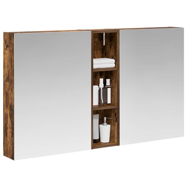 Комплект шкафове за баня с рафт 3 pcs 120 x 14,5 x 70 см