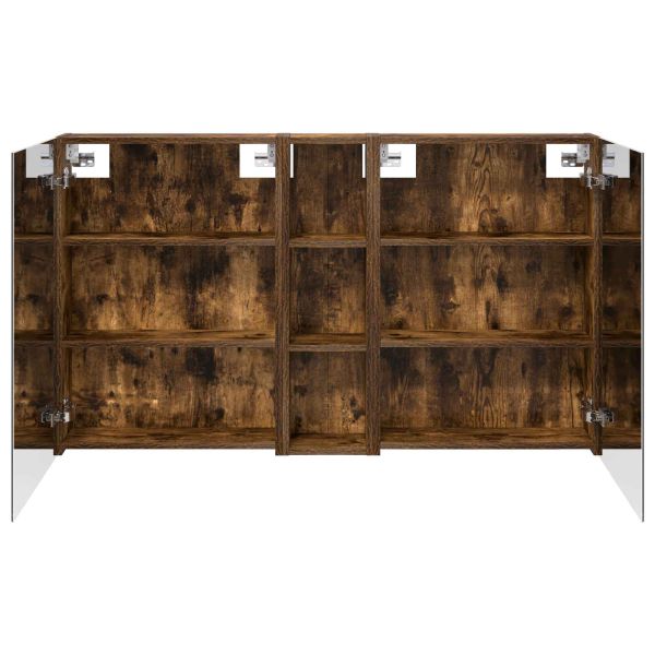 Комплект шкафове за баня с рафт 3 pcs 120 x 14,5 x 70 см