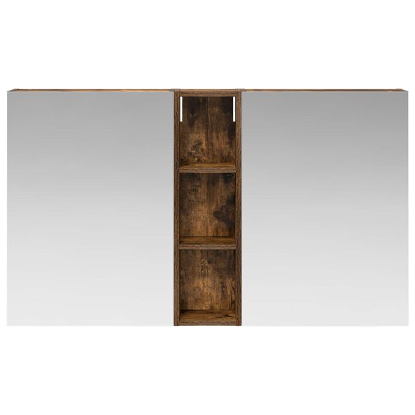 Комплект шкафове за баня с рафт 3 pcs 120 x 14,5 x 70 см