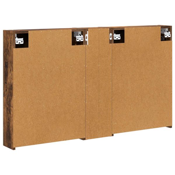 Комплект шкафове за баня с рафт 3 pcs 120 x 14,5 x 70 см