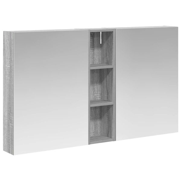 Комплект шкафове за баня с рафт 3 pcs 120 x 14,5 x 70 см