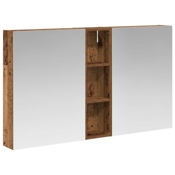 Комплект шкафове за баня с рафт 3 pcs 120 x 14,5 x 70 см