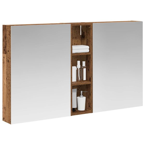 Комплект шкафове за баня с рафт 3 pcs 120 x 14,5 x 70 см