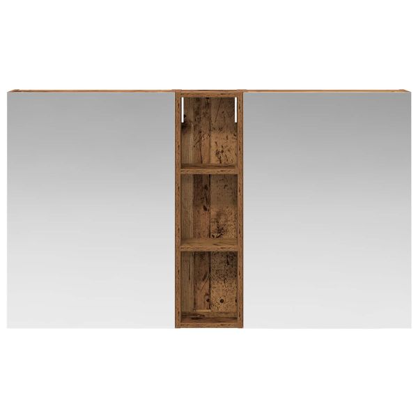 Комплект шкафове за баня с рафт 3 pcs 120 x 14,5 x 70 см