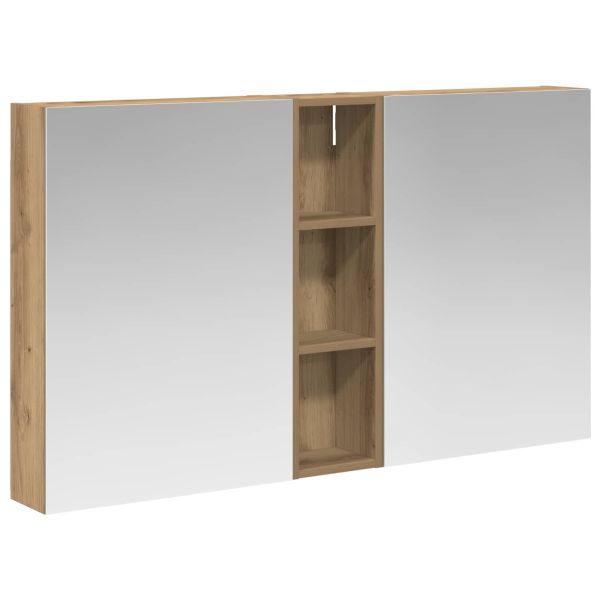 Комплект шкафове за баня с рафт 3 pcs 120 x 14,5 x 70 см