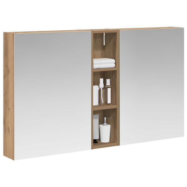 Комплект шкафове за баня с рафт 3 pcs 120 x 14,5 x 70 см