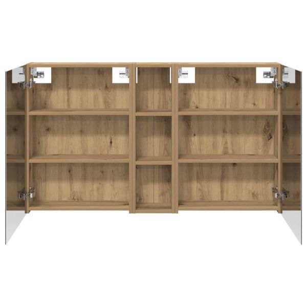 Комплект шкафове за баня с рафт 3 pcs 120 x 14,5 x 70 см