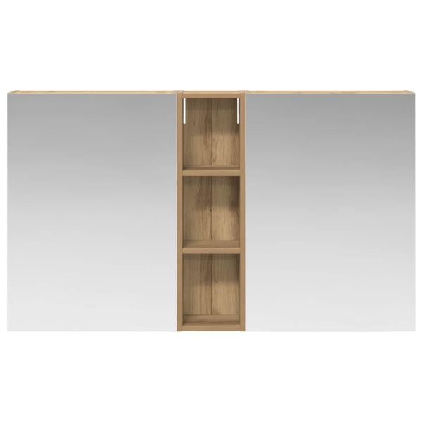 Комплект шкафове за баня с рафт 3 pcs 120 x 14,5 x 70 см