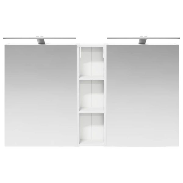 Комплект шкафове за баня с рафт 3 pcs 120 x 14,5 x 70 см